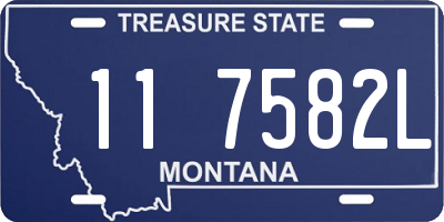 MT license plate 117582L