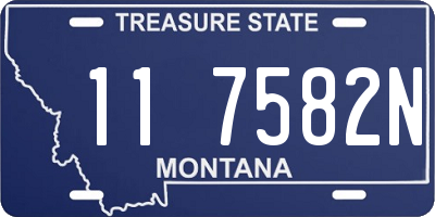 MT license plate 117582N