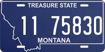 MT license plate 117583O