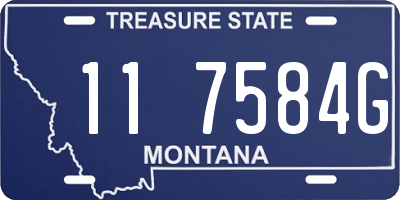 MT license plate 117584G
