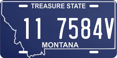 MT license plate 117584V