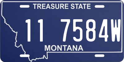 MT license plate 117584W