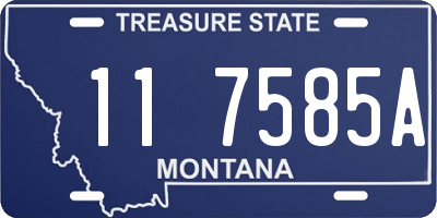 MT license plate 117585A