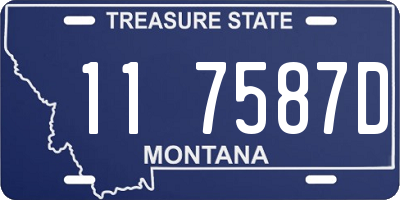 MT license plate 117587D