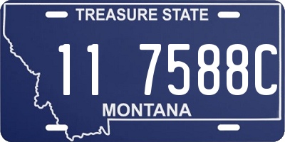 MT license plate 117588C