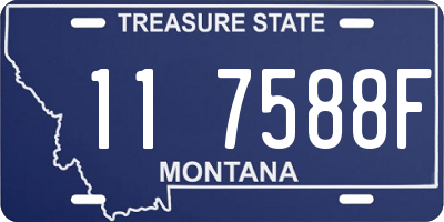 MT license plate 117588F