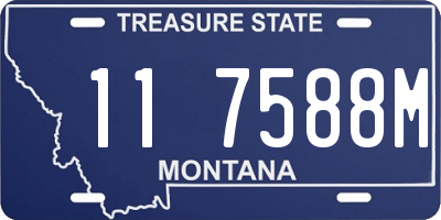MT license plate 117588M