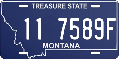 MT license plate 117589F