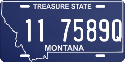 MT license plate 117589Q