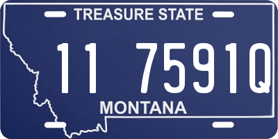 MT license plate 117591Q