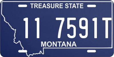 MT license plate 117591T