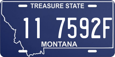 MT license plate 117592F