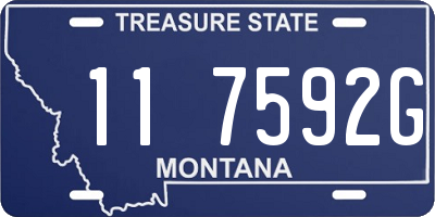 MT license plate 117592G