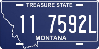 MT license plate 117592L