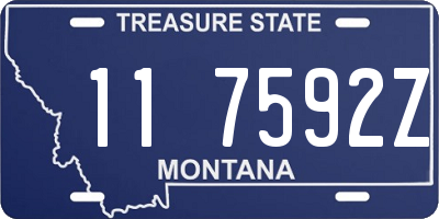 MT license plate 117592Z