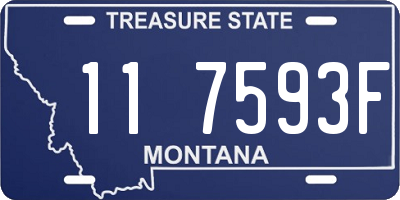 MT license plate 117593F