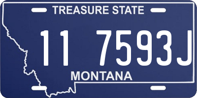 MT license plate 117593J