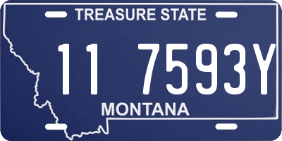 MT license plate 117593Y