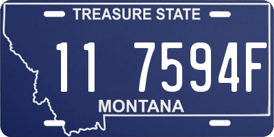 MT license plate 117594F