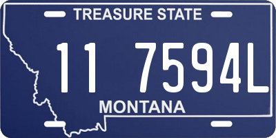 MT license plate 117594L