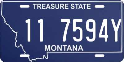 MT license plate 117594Y