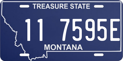 MT license plate 117595E