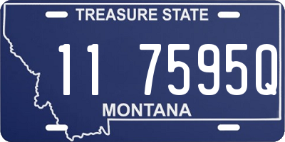 MT license plate 117595Q