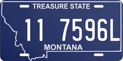 MT license plate 117596L