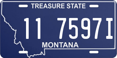 MT license plate 117597I