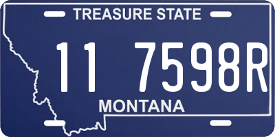 MT license plate 117598R