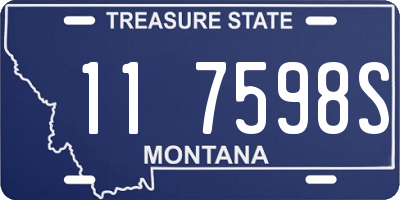 MT license plate 117598S