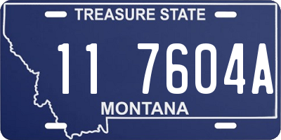 MT license plate 117604A
