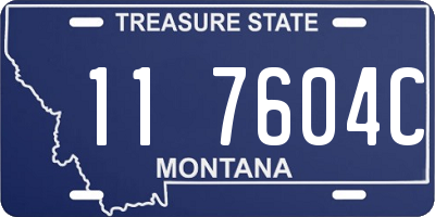 MT license plate 117604C