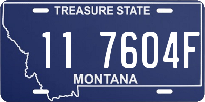 MT license plate 117604F
