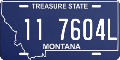 MT license plate 117604L