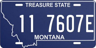 MT license plate 117607E