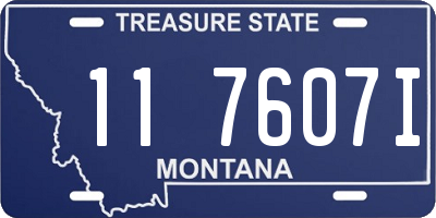 MT license plate 117607I