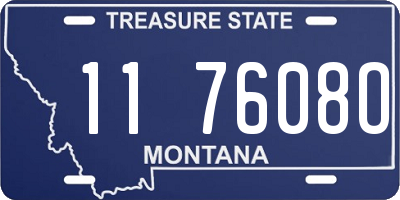 MT license plate 117608O