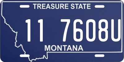 MT license plate 117608U