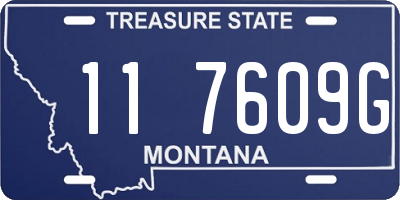MT license plate 117609G