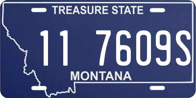 MT license plate 117609S