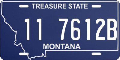 MT license plate 117612B