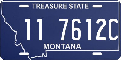 MT license plate 117612C