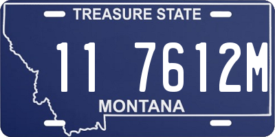 MT license plate 117612M