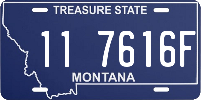 MT license plate 117616F