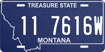 MT license plate 117616W