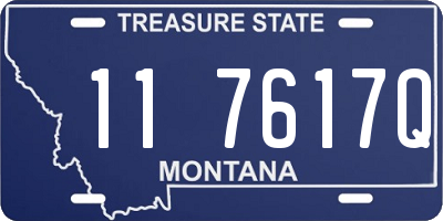MT license plate 117617Q