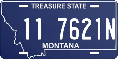 MT license plate 117621N
