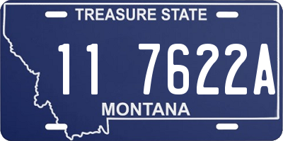 MT license plate 117622A
