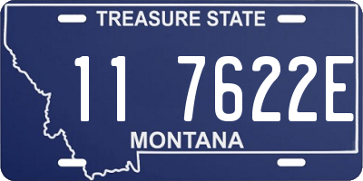 MT license plate 117622E